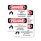 Signmission Storage Area Flammable Material Bilingual Danger Sign, Plastic, 7in W x 10in L, 2PK OS-2PACK-DS-P-710-VS-1583 - alternate 1